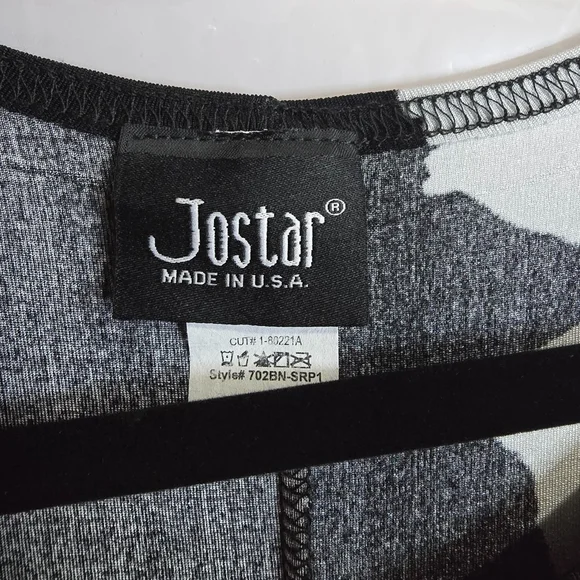 Jostar Floral Maxi Dress White Black Size S Small with Short Sleeves - Picture 3 of 3